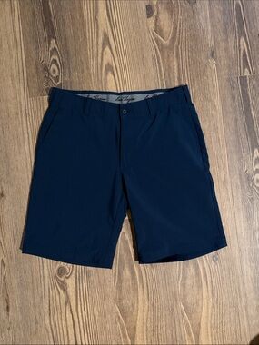 Hogan Navy Flat-Front Performance Shorts